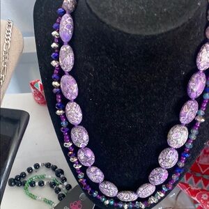 Purple Beaded Necklace